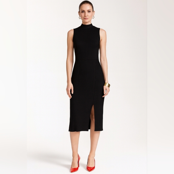 Jennifer L pez Dresses Jennifer Lopez Elegant Black Midi Dress With jennifer-l-pez-dresses-jennifer-lopez-elegant-black-midi-dress-with
